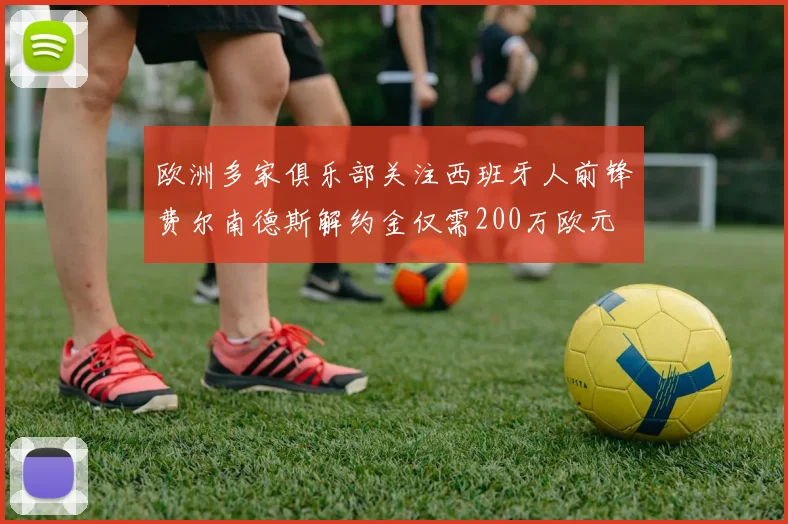 欧洲多家俱乐部关注西班牙人前锋费尔南德斯解约金仅需200万欧元